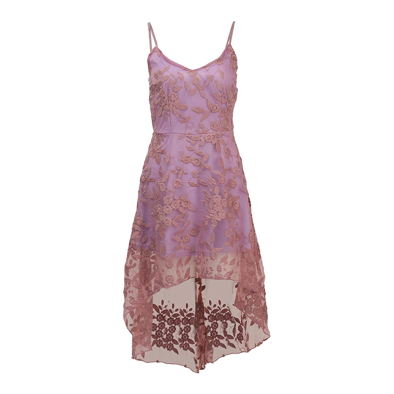 Parthea длинное платье с цветочным рисунком женское кружевное на бретельках без