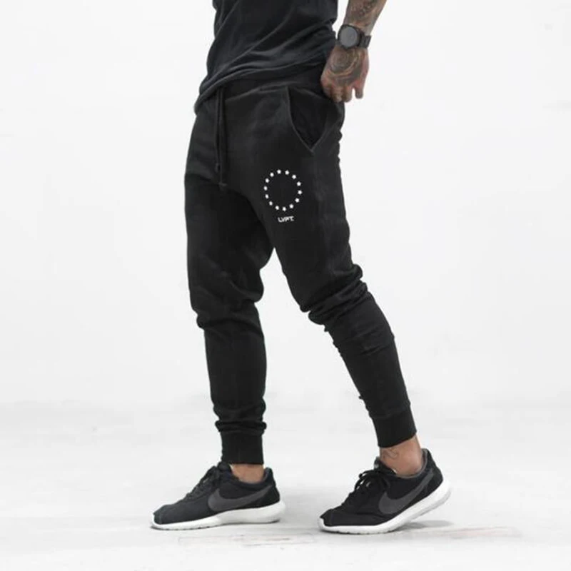2015 Новый Мужчины Брюки SportsRunning SoccerPrinting Jogger Штаны Бодибилдинг Фитнес спортивные |