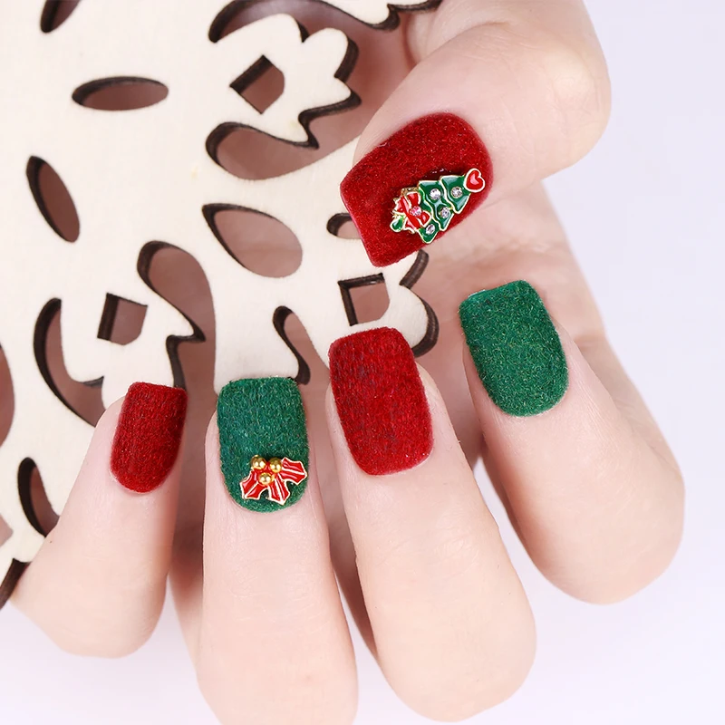 BORN PRETTY 1 коробка Рождественский блеск для ногтей яркий цвет пушистая