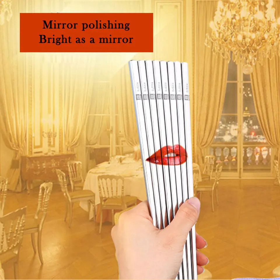 Палочки для еды SSGP из нержавеющей стали 304 5 пар|Палочки еды| |