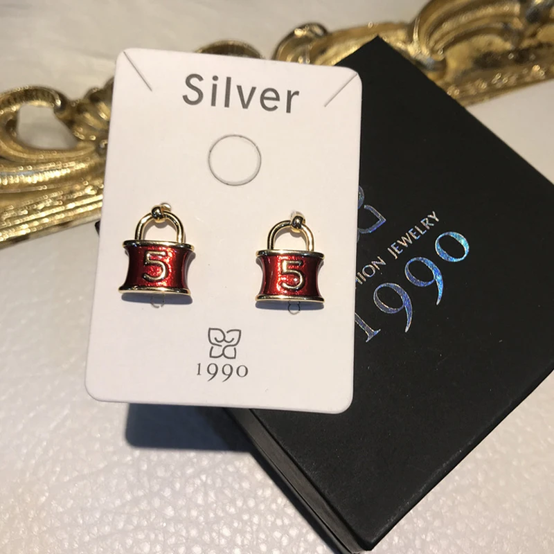 Женская с замком NO5 Роскошные серьги женская сумка на замке Форма письмо