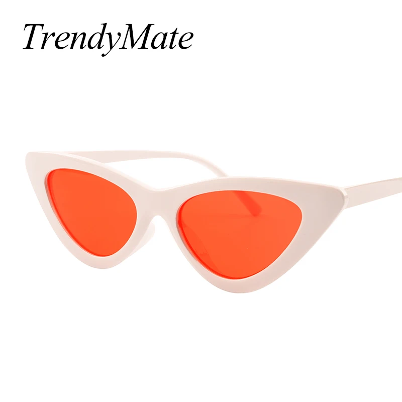 Солнцезащитные очки кошачий глаз для женщин серебристые зеркальные солнечные