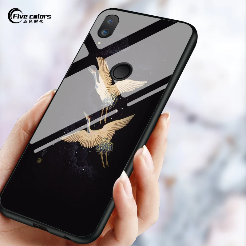 Чехол из закаленного стекла Marble Star Space для Huawei P20 lite Pro Mate 10 Lite мягкий чехол с краями