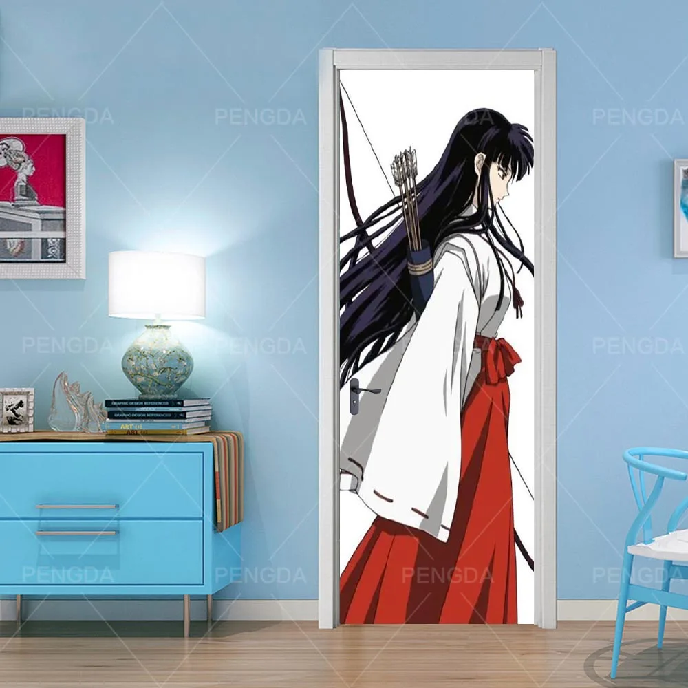 Самоклеящаяся настенная 3D наклейка на дверь японского аниме новая для дома