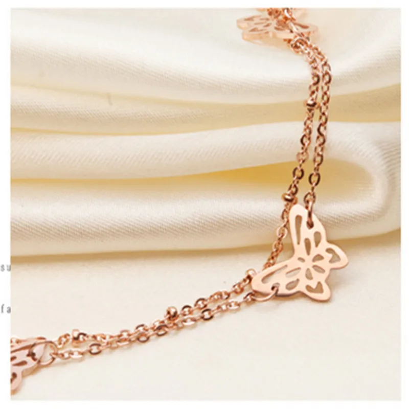 New Arrival Butterfly charm anklet for women Gold-Color Bracelet on a leg Fashion foot chian Ankle jewelry Украшения и