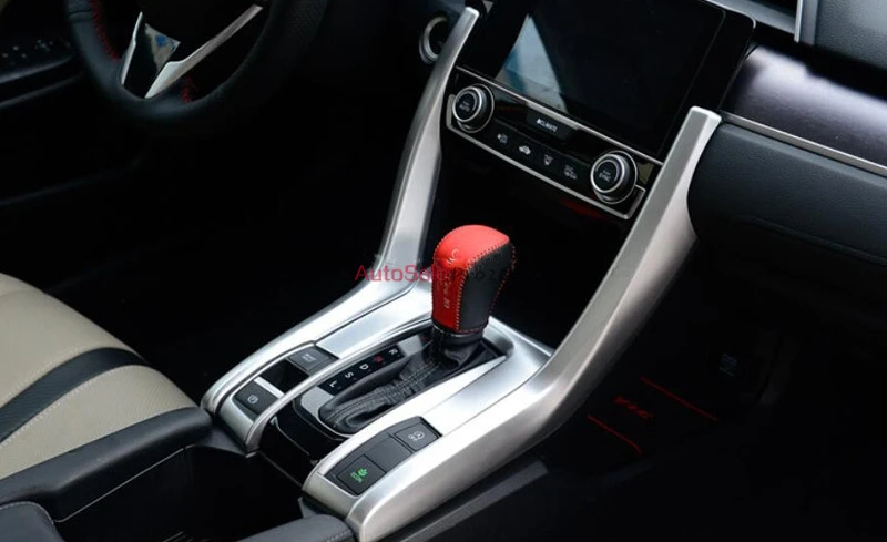 Матовая хромированная панель передней коробки передач для Honda Civic 10 поколения 4dr