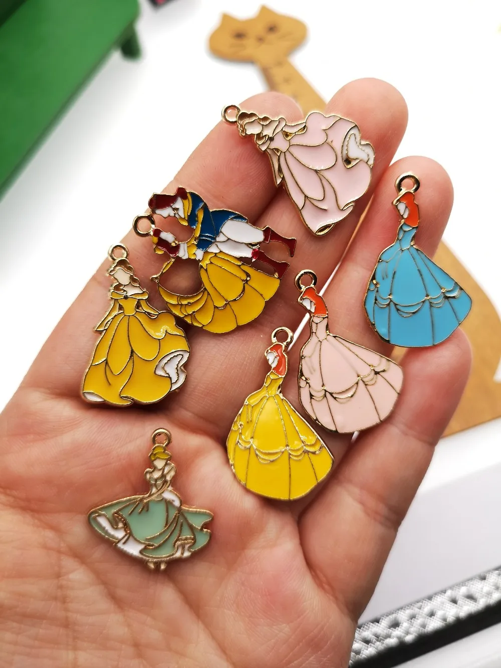 Новинка 10 шт. ожерелье принцессы с героями мультфильмов серьги цепочка для