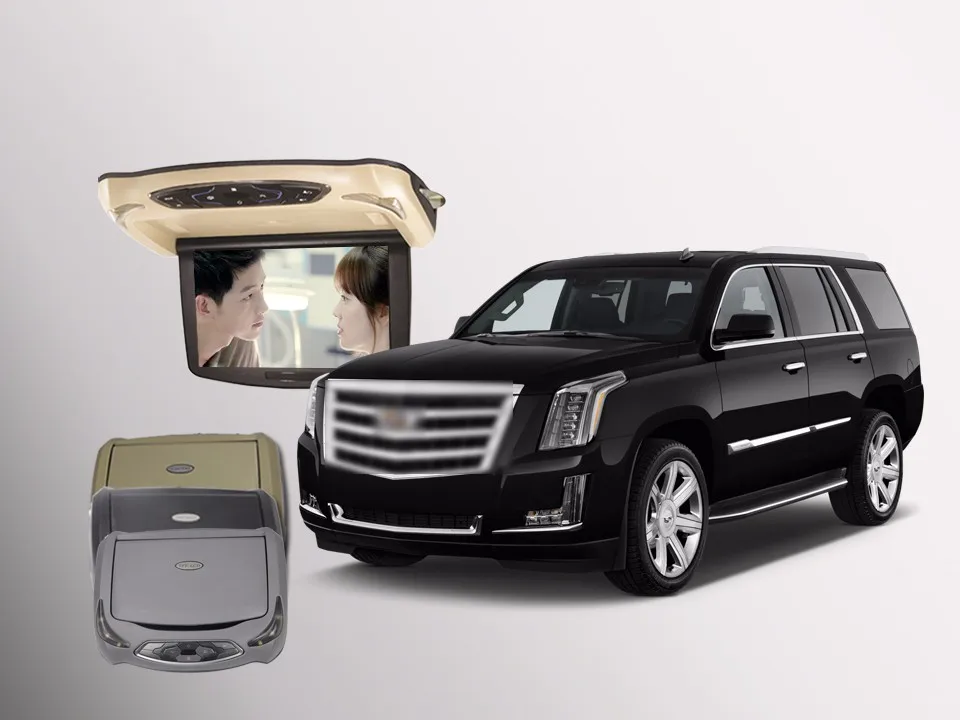 BigBigRoad для Cadillac Escalade, светодиодный экран на крыше автомобиля, поддержка HDMI, USB, FM, ТВ-игр, ИК-пульт дистанционного управления, откидной DVD