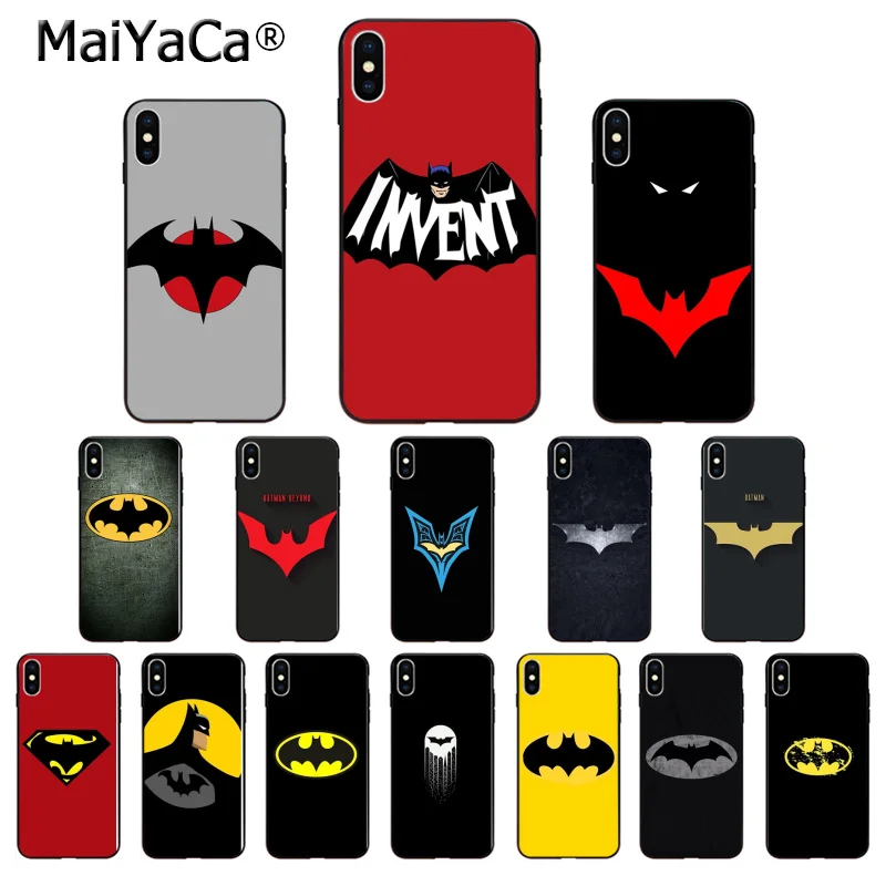 MaiYaCa DC супергерой Бэтмен логотип высокое качество чехол для телефона iPhone 5 5Sx 6 7 7plus 8 8Plus X XS MAX XR