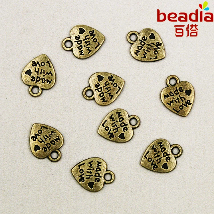 Горячая Мода 10 шт./лот 10*12 мм подвеска под бронзу покрытая старину подвески-шармы