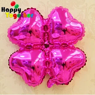HAPPY TOGETHER Factory 2015 Hot Sale 100 Pieces DIY Party Decors Clover Shaped Mylar Arch Balloon |