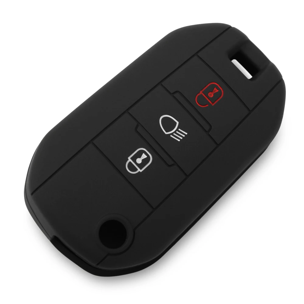 3 кнопки силиконовый Автомобильный Брелок дистанционного управления с ключом