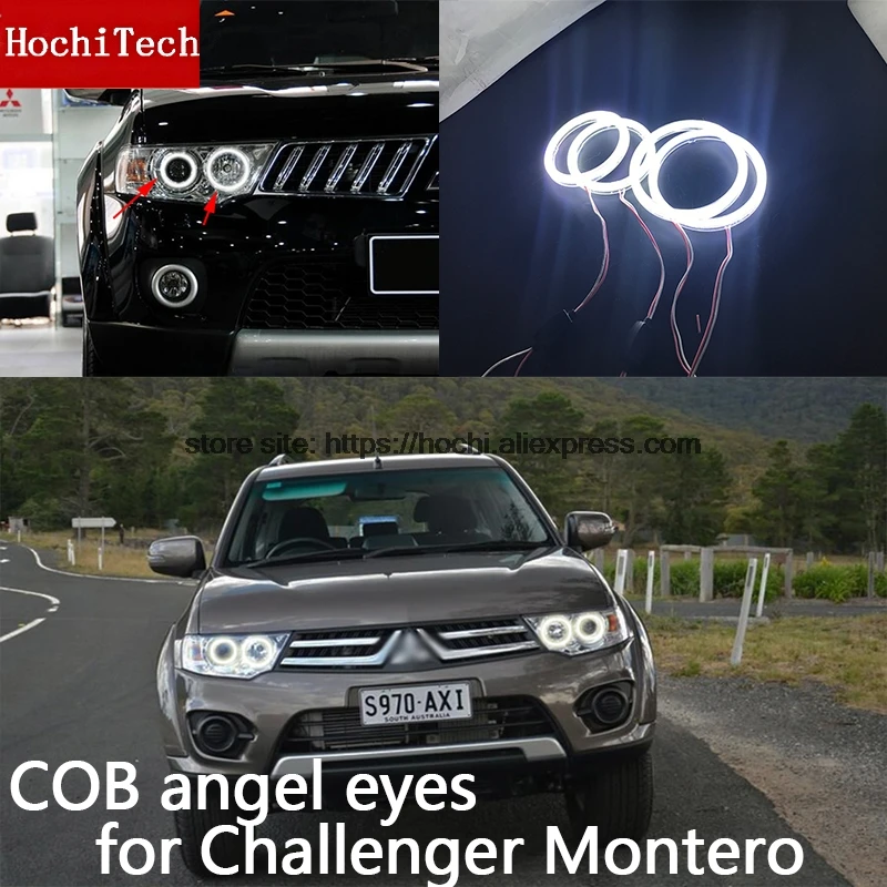 Для Mitsubishi Challenger Montero Sport 2008 2016 COB светодиодный дневсветильник свет белый ореол Cob Led
