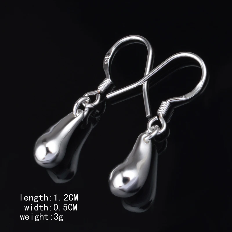 2017 Ретро ювелирные изделия изысканные 925 Серебряные капельки воды серьги