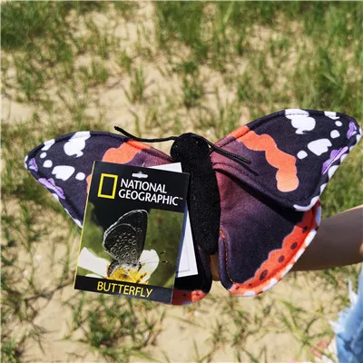 H90203R-2 National Geographic плюшевые 22 см Плюшевые пальчиковые бабочки красивые бабочки для детей Идеальные игрушки - Цвет: H90203R-2