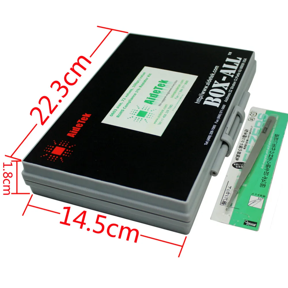 AideTek SMD SMT 0603 Размер 72 значения 100 шт/в E96 1% Резистор Комплект 0 10 м RoHS коробка-все этикетки пластиковая часть коробка R06E12100