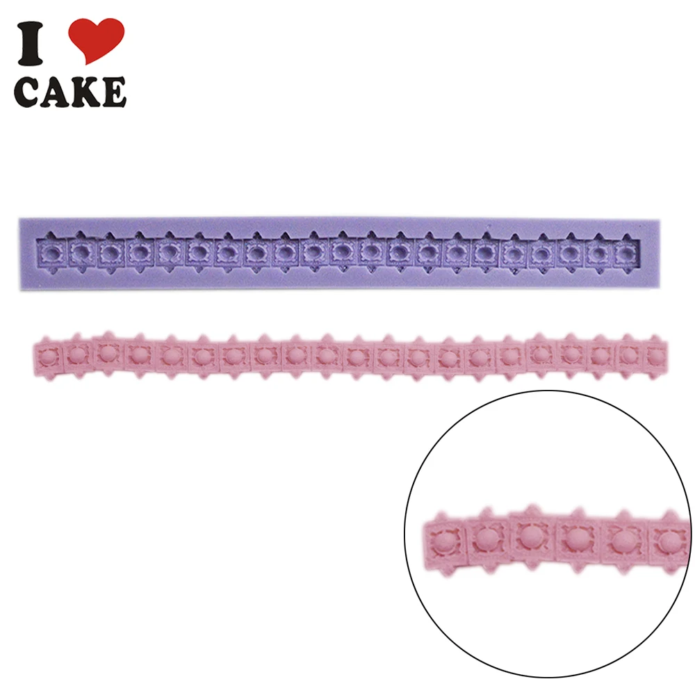 Хороший дизайн длинная форма 3d Силиконовая помадка для украшения торта Торт