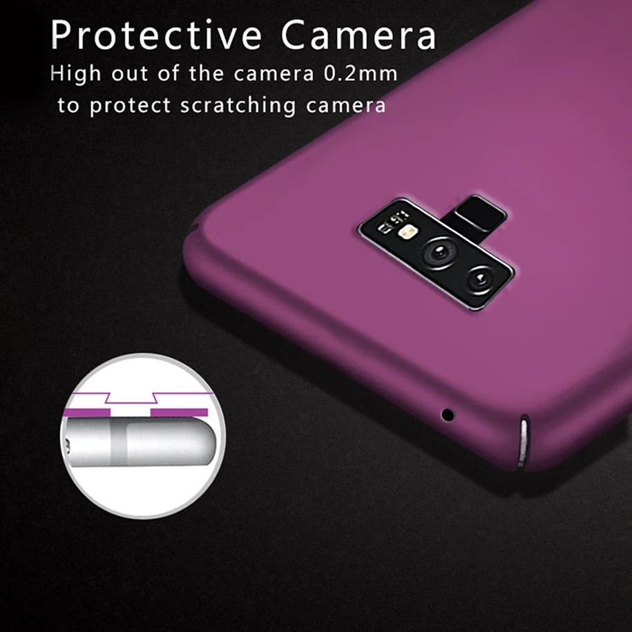 Чехол с полной защитой для Samsung Note 9 Матовый Бампер жесткий ударопрочный чехол из