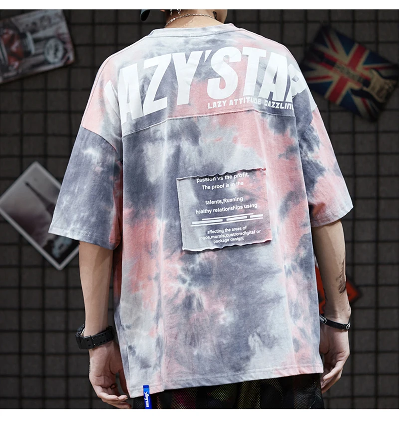 Tie Dye футболка мужская с принтом винтажная психоделическая Ослепительная футболка большого размера хип хоп Уличная Rap Rock Harajuku Ulzzang мужские футболки