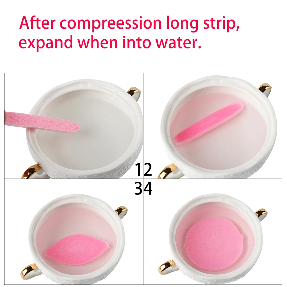 12 шт./пакет очищающая губка для целлюлозы лица косметическая пудра инструменты