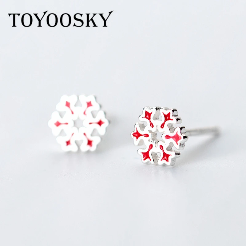 Женские серьги гвоздики в виде снежинки серебро 925 пробы|snowflake stud earrings|stud earringsstud