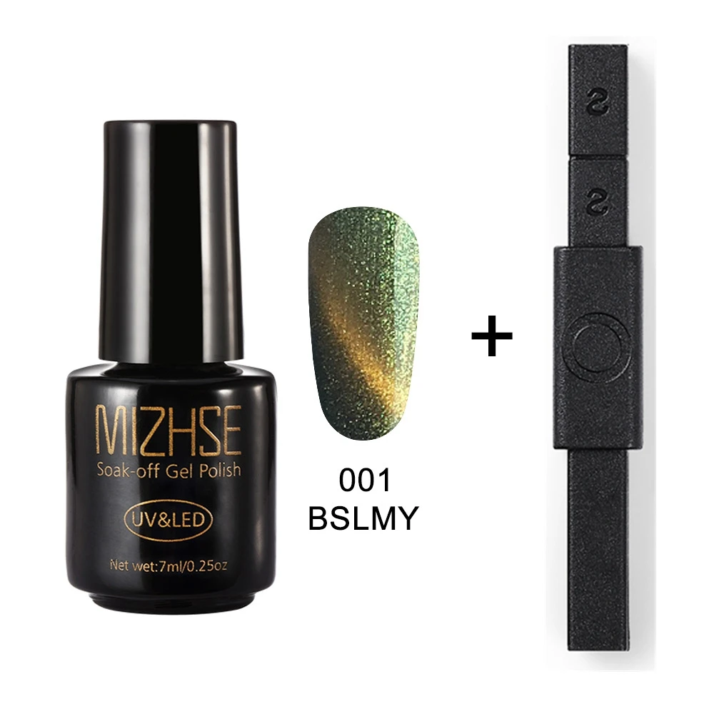 BSLMY001 and BLCT MIZHSE кошачий глаз художественный Гель-лак для ногтей 5D 12 стиль Кошачий глаз УФ-Гель-лак замачиваемый УФ-Гель-лак с сильной магнитной доской - Цвет: BSLMY001 and BLCT