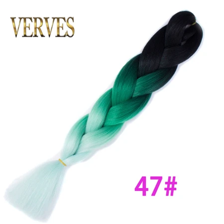 VERVES плетеные волосы, 1 шт., 24 дюйма, вязанные крючком огромные косички, 100 г/шт., синтетические, Омбре, Жаростойкие Волокна, волосы для наращивания, розовые - Цвет: #22