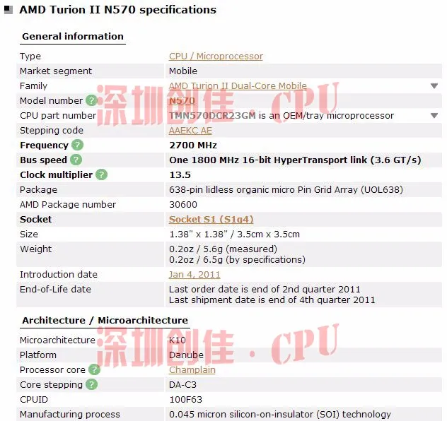 AMD Turion II двухъядерный мобильный n570-tmn570dcr23gm ноутбук процессор Turion II P520 M520 Phenom II X620 процессор