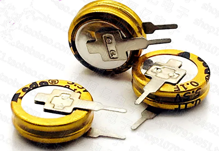 Супер фарад конденсатор 5.5V0.1F 104V вертикальный кнопочный 5 v 0.1f V тип | Электроника