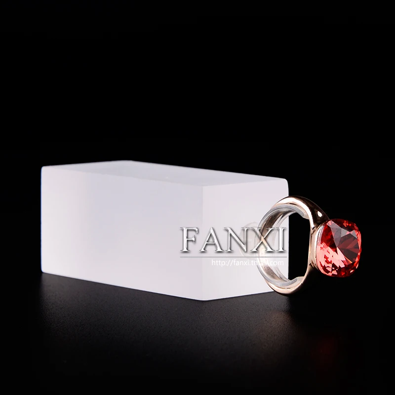 

Acylic Frosted lot of 5 Frosted Ring display Holder Ring display stand Ring Display Showcase