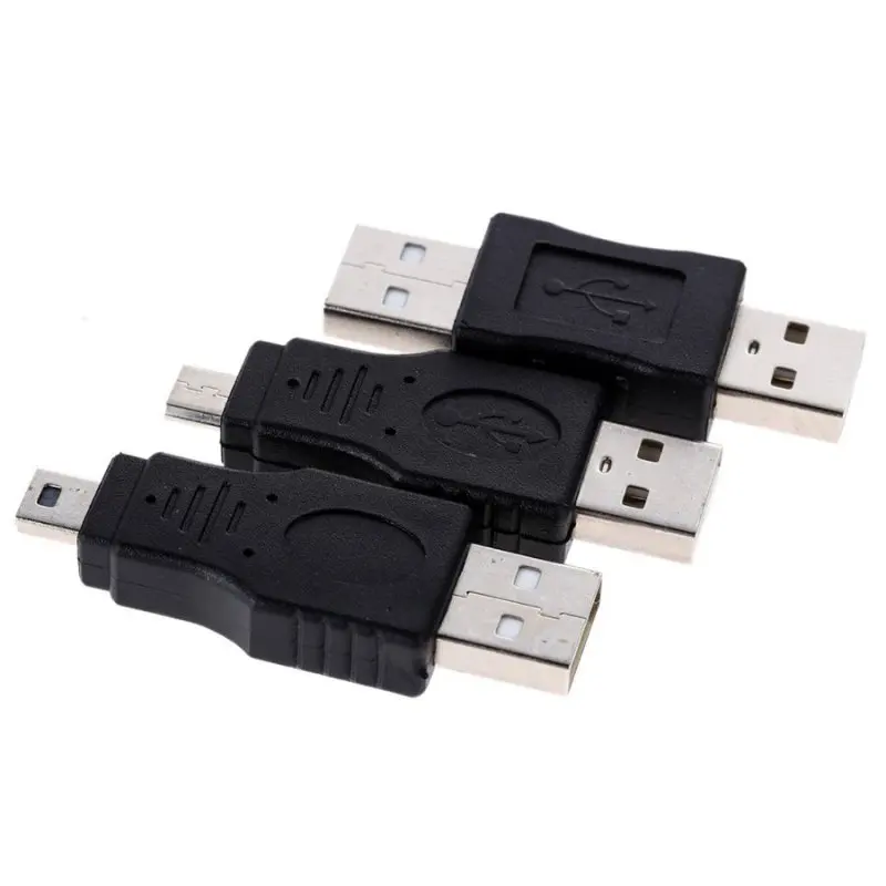10 шт. OTG 5 Pin F/M адаптер конвертер USB штекер к гнезду Микро Мини разъем для
