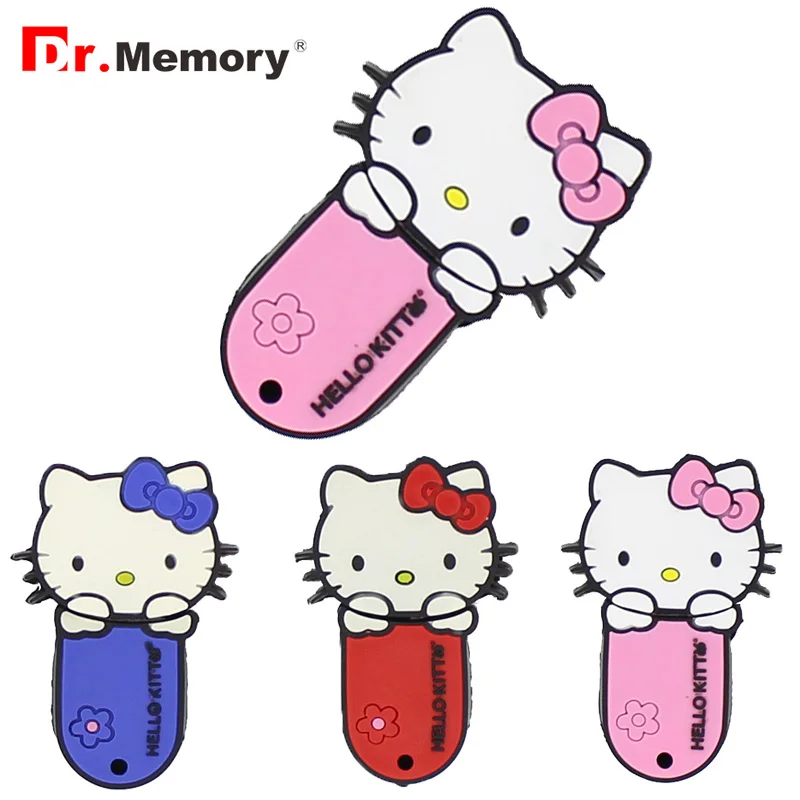 4 цвета hello kitty Cat Usb флеш-накопитель, флеш-накопитель, красный/розовый/синий, устройство для хранения карт памяти, 4g/8g/16g/32g подарок для девочки