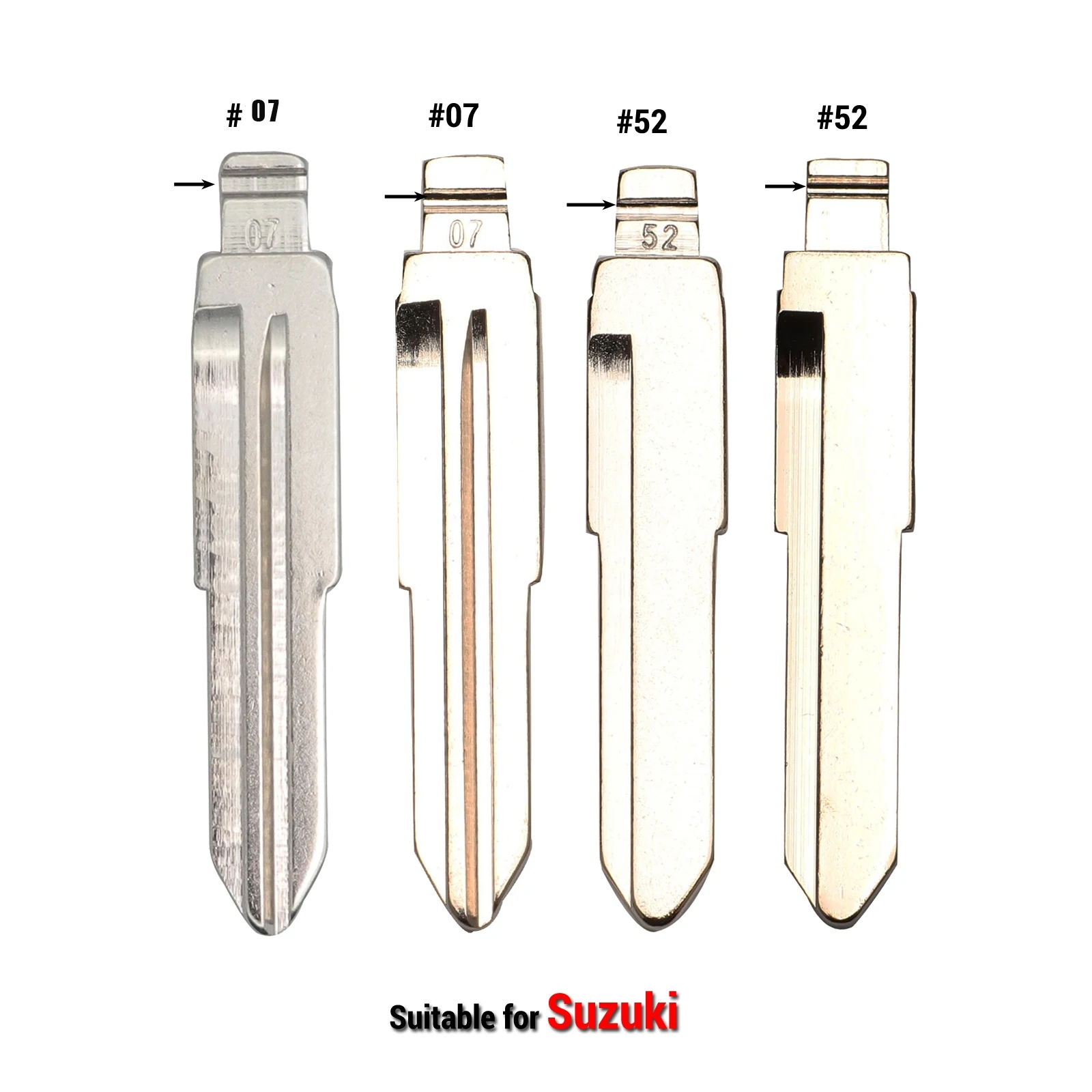 Jingyuqin 1p no.52 NO.7 Автомобильный ключ Ucut Blade#7#52 для Suzuki Кожанный чехол для ключей от Suzuki Grand Vitara Ignis Liana Samurai Swift Sx4 S-Cross