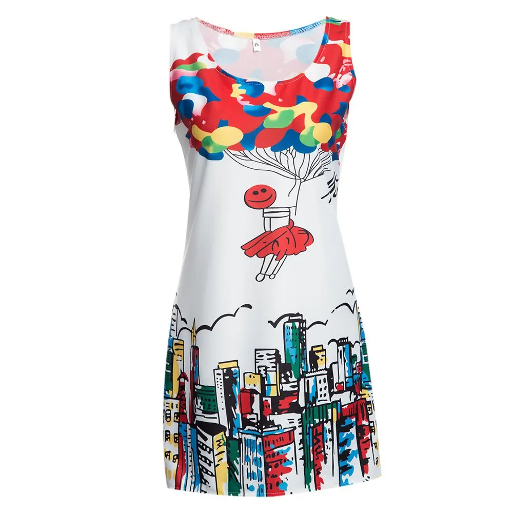 Женское летнее платье Повседневный сексуальный сарафан без рукавов шикарный