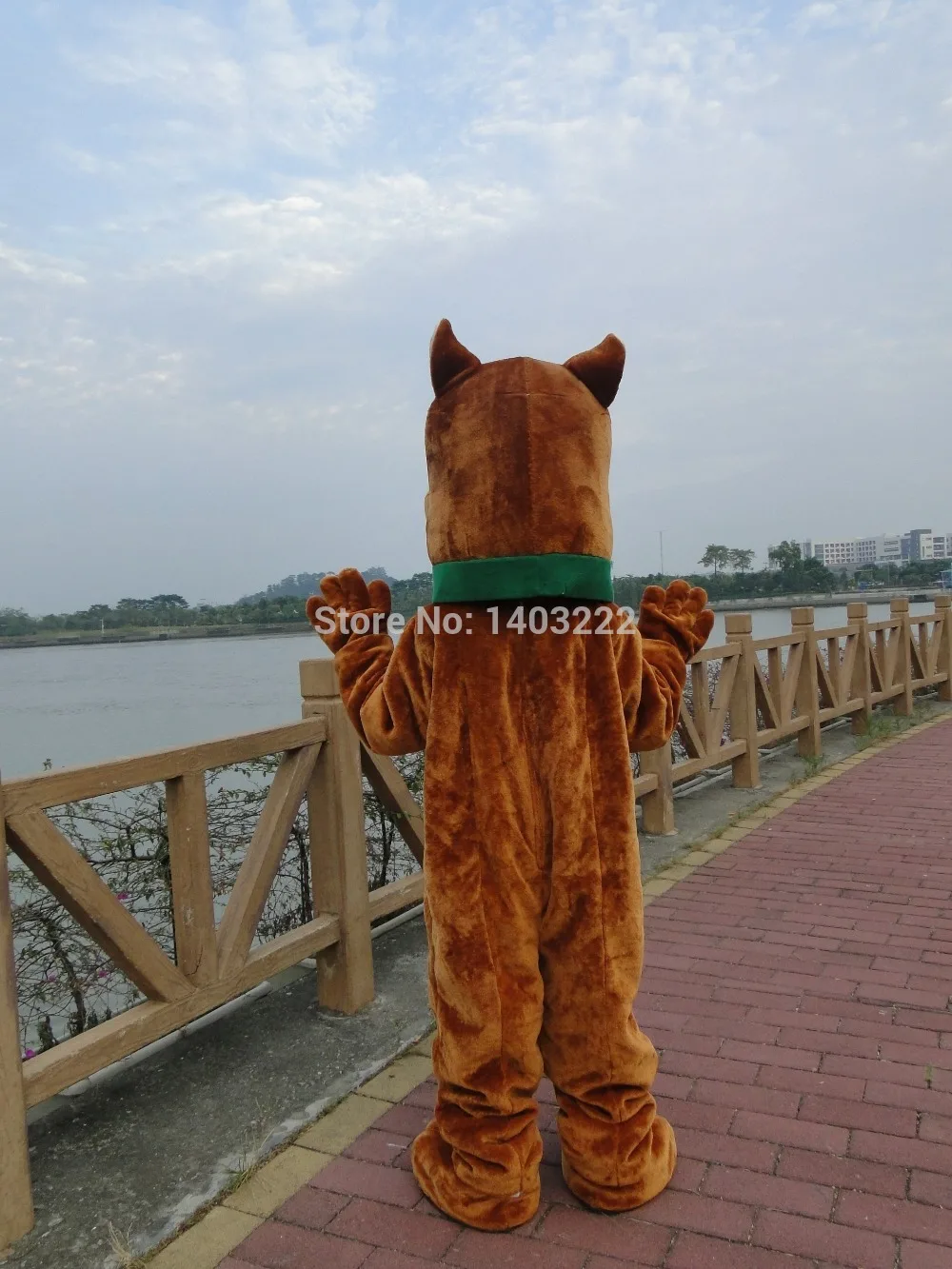100% настоящие фотографии были сделаны scooby doo маскот Костюм Собака костюм Взрослый