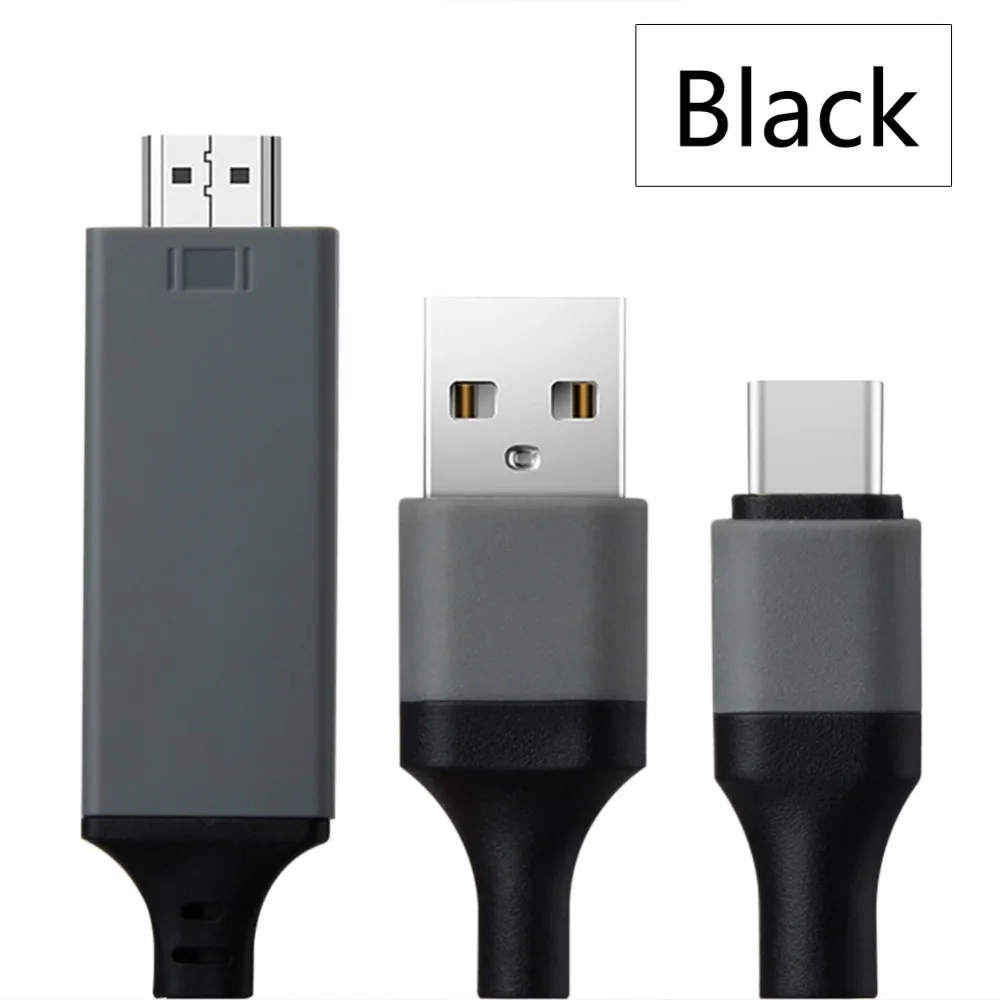 2 в 1 USB C кабель типа к HDMI 4K HD видео аудио для зарядки Samsung Galaxy S8 Note 8 9 Huawei P30 Pro LG G6