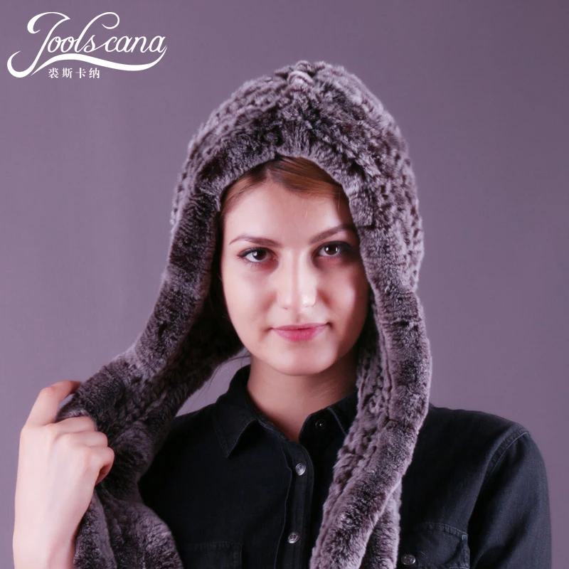 Натуральный мех шляпа Шапка женская осень зима Женский шарф теплая шапка шлем