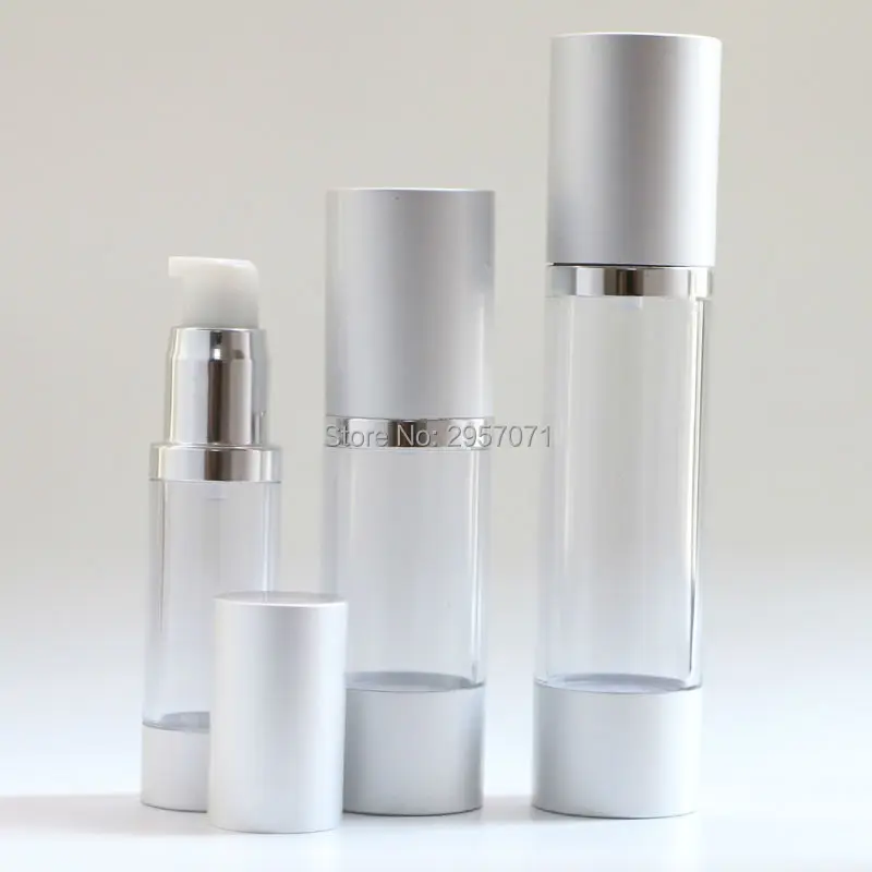Серебристые высококачественные многоразовые бутылочки косметический