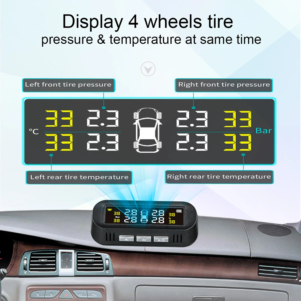 Хорошее качество новейшая Солнечная энергия автомобиля TPMS беспроводная система