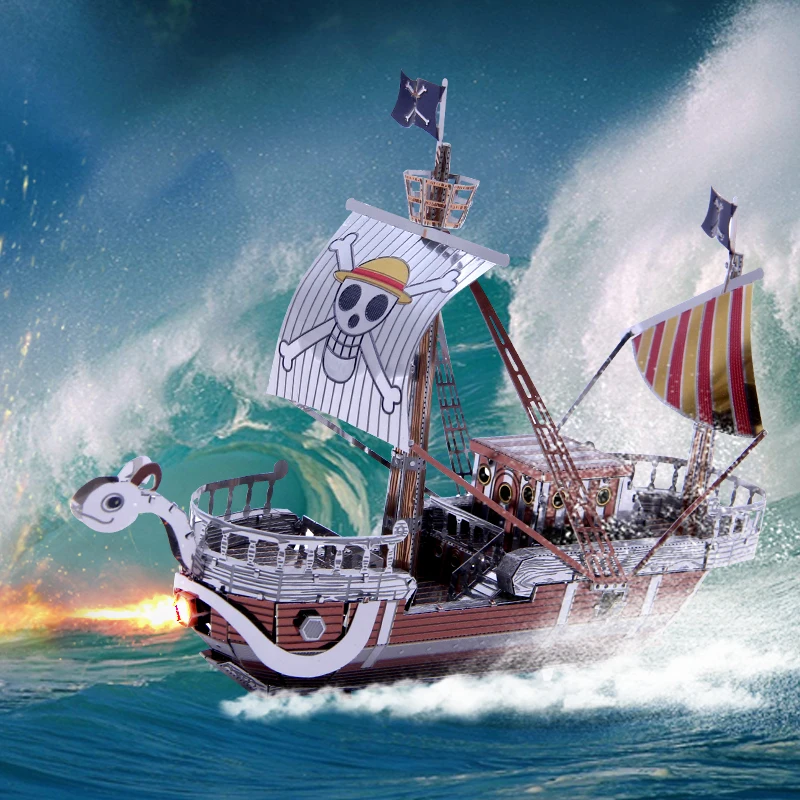 

Microworld Models Going Merry boat model DIY laser cutting Jigsaw puzzle boat ship model 3D metal Puzzle Toys for adult gifts