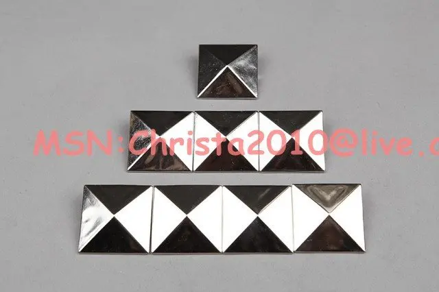 Серебристые шипы с заклепками в виде пирамиды 300 шт./лот 20 мм DIY аксессуары