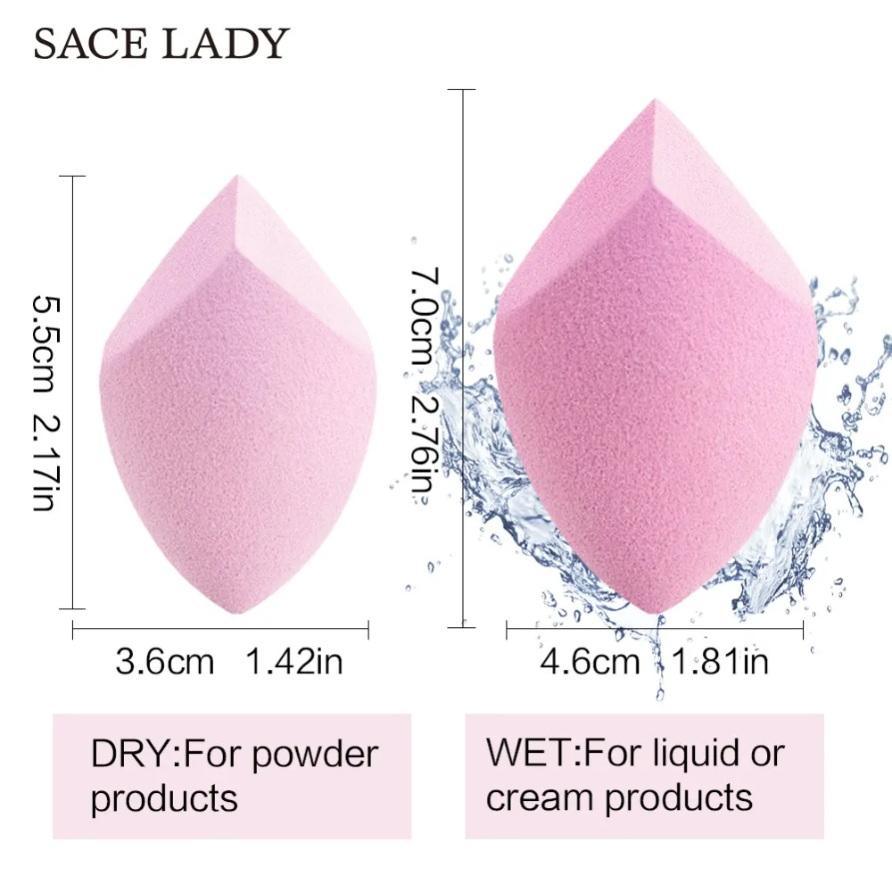 1 шт. двойная угловая губка мягкая легкая Смешанная косметическая пудра пуховка