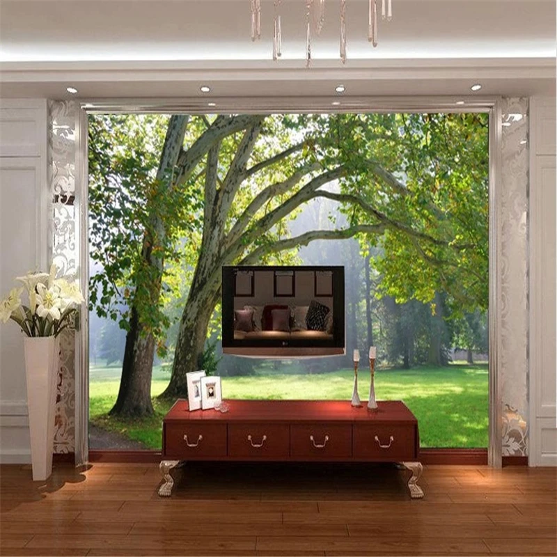 3d фотообои beibehang на заказ трехмерный лесной пейзаж фон для телевизора Настенные