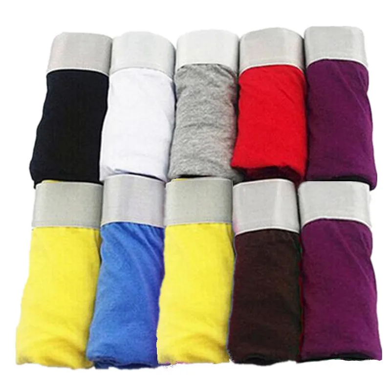 2019 Fashion New Boutique Men's Flat Underwears / Man's Big Silver Side Letter Underwear Pure Cotton Boxers | Мужская одежда