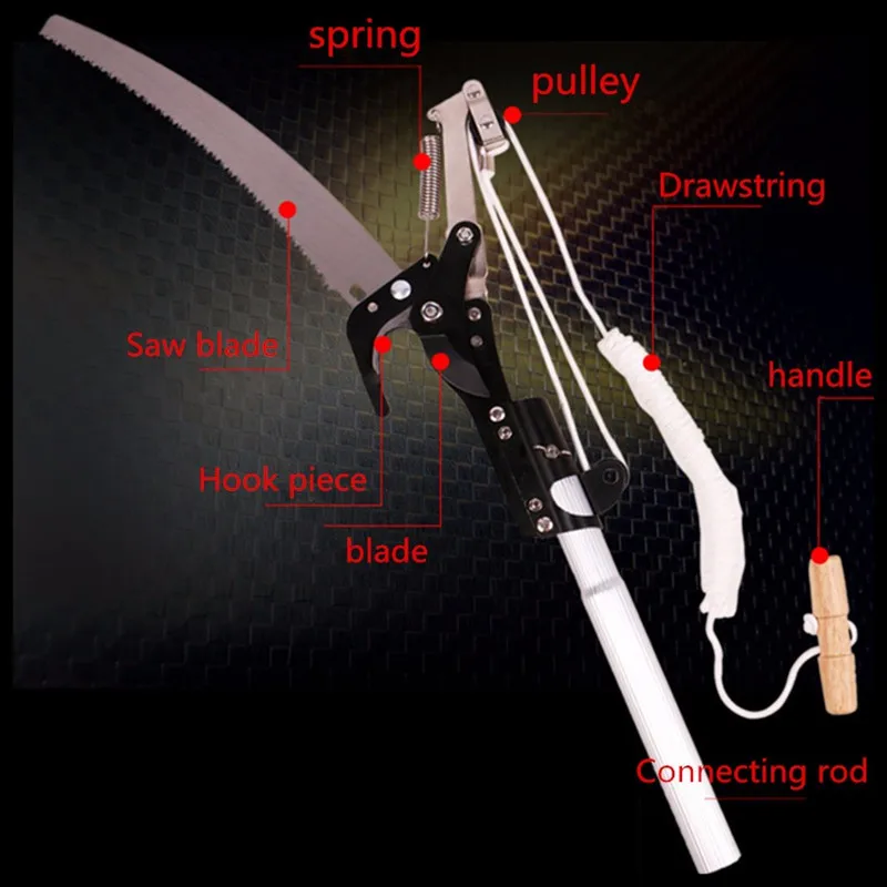 High branch saw Extendable Scissors Pruning Tool High-altitude Shears Picking Fruit Garden Trimmer Saw