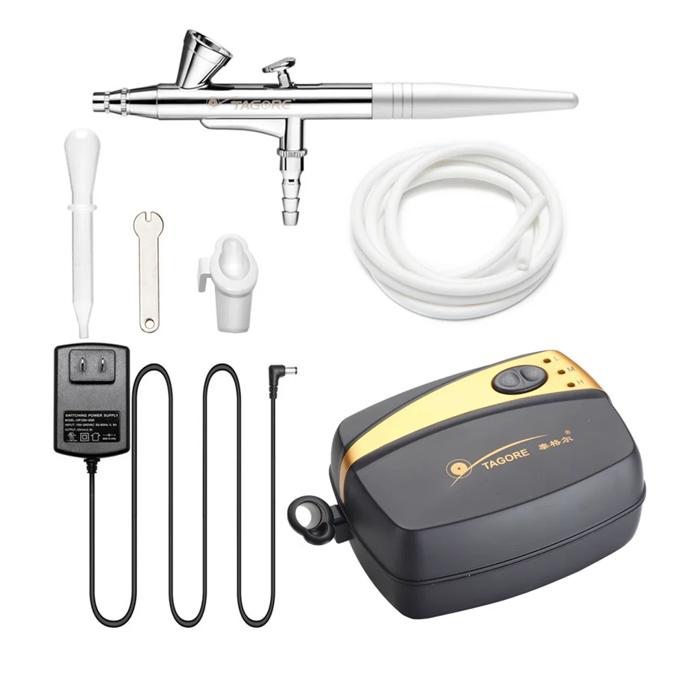 Бренд &quotтагор&quot TG216 Pro Аэрограф Макияж Комплект Системы с Мини Компрессор для