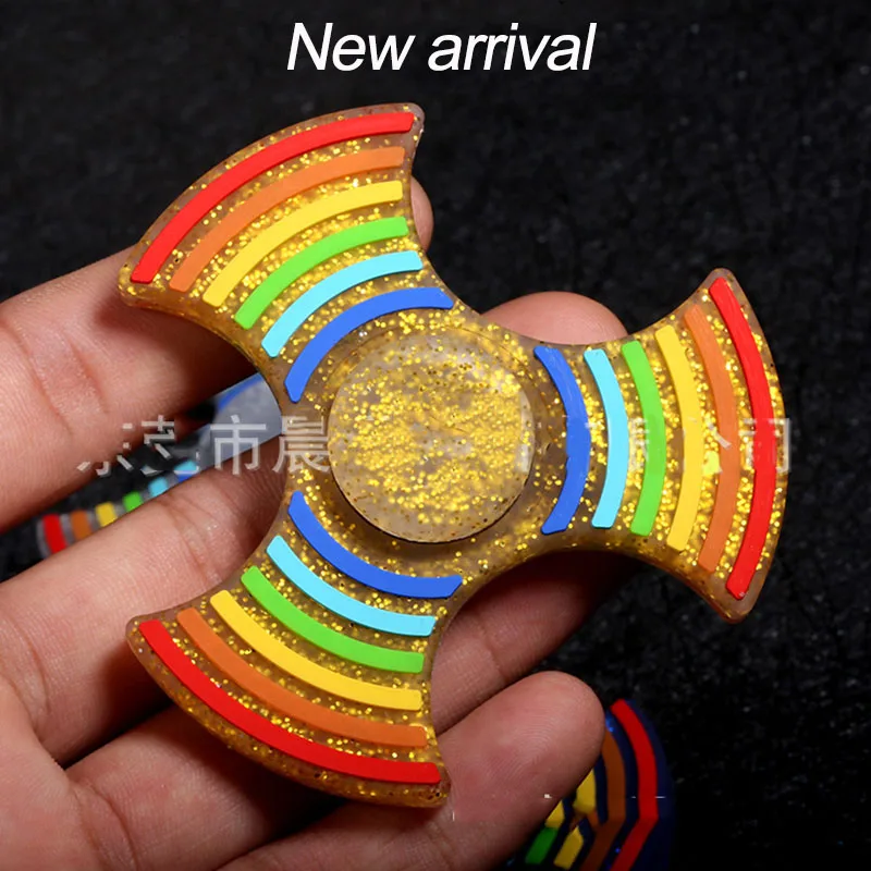 Silica gel rainbow fingertip gyro second generation Do not shake bring your own noctilucent silica Fingertip gyroscope | Игрушки и хобби