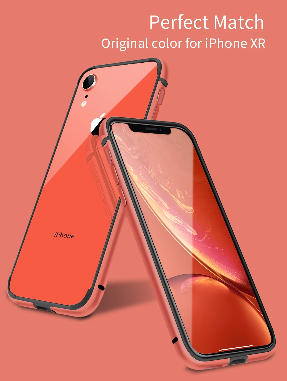 Силиконовый чехол Portefeuille для iPhone XR, Алюминиевый металлический бампер, чехол для Apple iPhone XR 11, iPhone XR, аксессуары для коралловых блесток