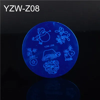 Z08 FWC 1 шт. DIY цветок кружева линии узоры круглые стальные шаблоны пластины для штамповки ногтей для Маникюр для кончиков ногтей инструмент Аксессуары - Цвет: Z08