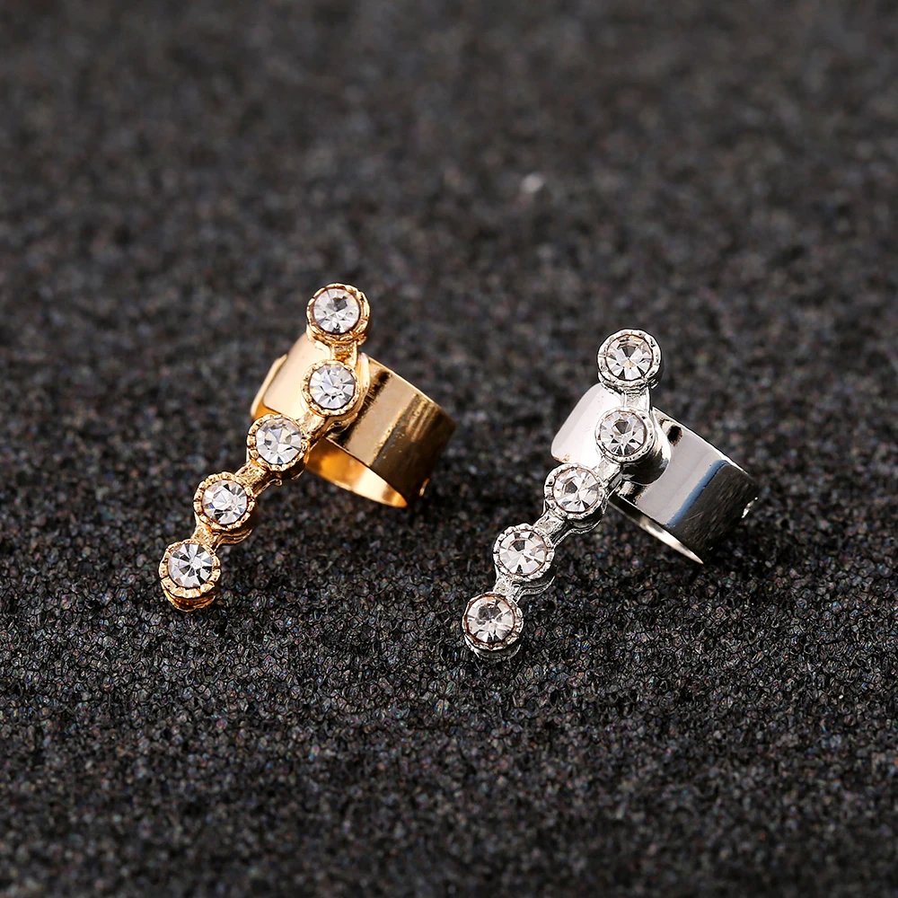 Женские запонки ZLDYOU в стиле панк с кристаллами 5 циркониевых заушников